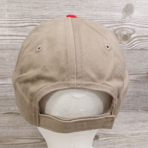 TRACTOR SUPPLY CO TSC TAN ,RED ADJUSTABLE BASEBALL HAT CAP NEW! - Picture 5 of 8